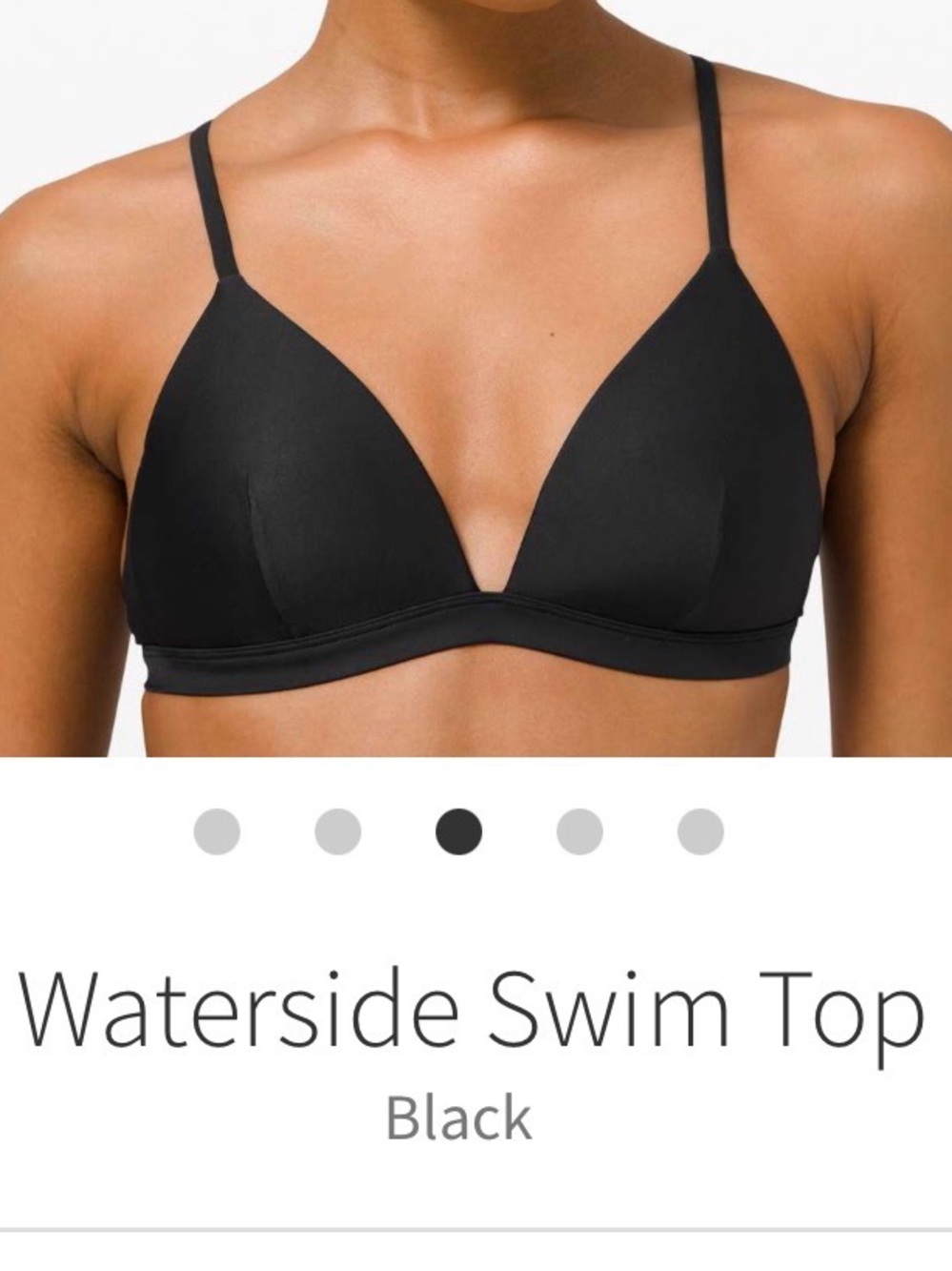Lululemon Waterside Bikini Top Black Size 4